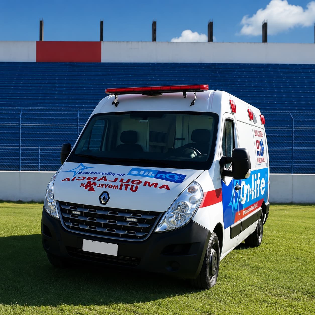 Ambulância On-Life preparada para atendimento em campo